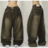 Y2K Oversized Skull Print Baggy Jeans Women Streetwear Vintage Casual High Waist Wide Leg Pants