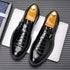 Formal Men's Loafers Handmade Leather Casual Footwear Driving Shoes with Metal Buckle