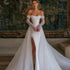 Detachable Train Luxury Wedding Dresses Mermaid Sequins Off Shoulder Gown