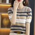Summer Short Sleeve Women's O Neck Slim Cotton Striped Pullover Knit Sweater Top