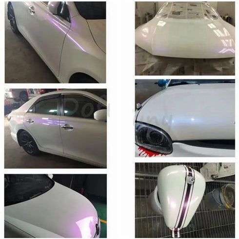 Vibrant 6-Piece Neon Pigment Powder Set for Nail Art, Fluorescent Glitter, Chrome Pearlescent Finish, Epoxy Resin, and Eyeshadow Applications