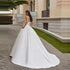 Simple Satin Wedding Dresses A Line Sexy Strapless Gowns