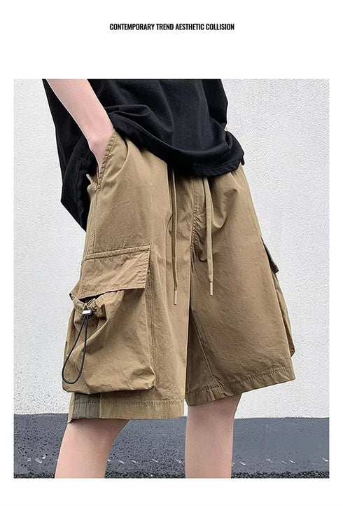 High Street Cargo Shorts For Men Casual Hip Hop Bermuda