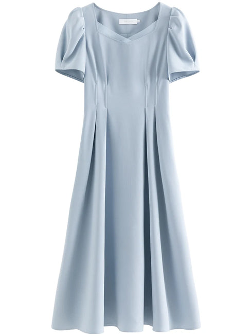 FSLE Swan Dress French Style High Waist Dress for Women