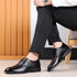 Leather Men Casual Shoes Breathable Formal Dress Shoes Lace-Up Non-Slip Driving Footwear