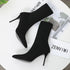 Sexy Sock Boots Knitting Stretch High Heels for Women Fashion Shoes Ankle Boots