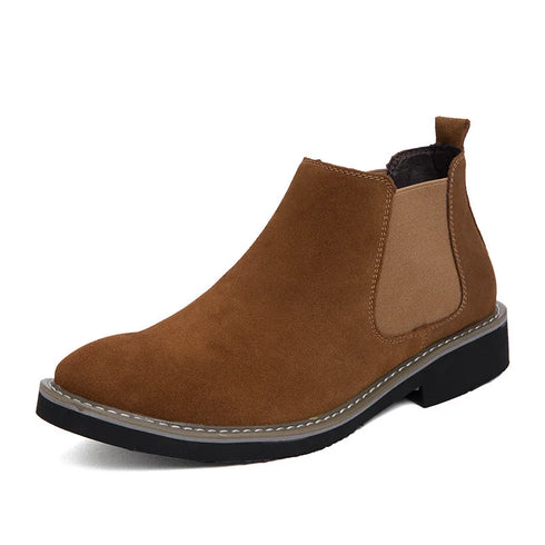 Stylish Cow Suede Leather Ankle Chelsea Boots for Men