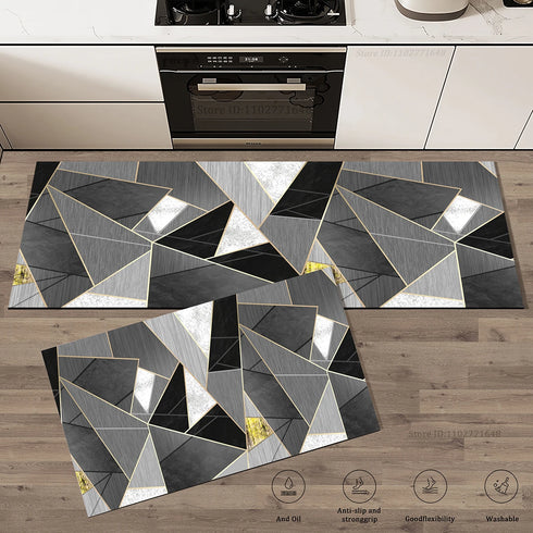 Waterproof Oilproof Kitchen Rug Antislip Large Floor Mat Soft Cozy Doormat