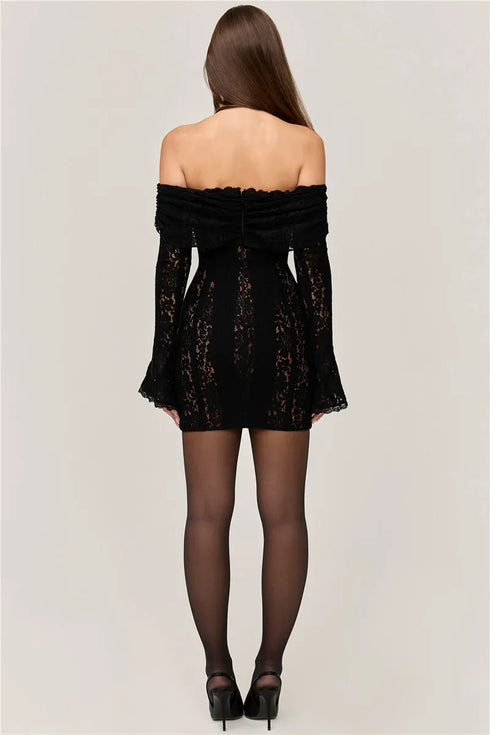 Mozision Lace Off-shoulder Sexy Maxi Dress Elegant Evening Dress