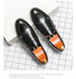 Men's Leather Formal Monk Shoes for Business Office and Wedding Events