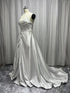 Customized Plus Size A Line Satin Strapless Wedding Dress Gowns