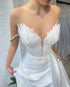 White Angel Feather Dress Luxury Design Women's Off Shoulder Elegant Long Dress for Parties and Weddings