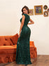 Luxury Off Shoulder Sequined Mermaid Dress Elegant Party Evening Wear