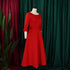 Elegant Women Party Dresses A Line with Waist Belt for Classy Office and Wedding Guests