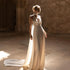SoDigne Elegant Satin Bride Dresses V Neck Halter Beach Wedding Gown