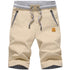 Linen Mens Shorts Casual Bermuda Beach Shorts for Men