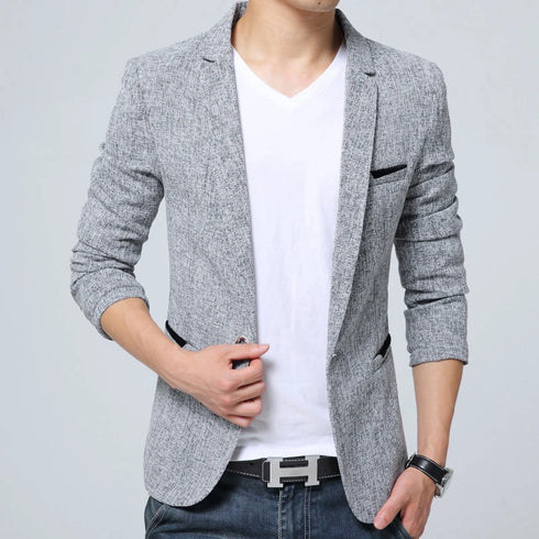 Sophisticated Slim Fit Men's Blazer Jacket for Wedding, Prom & Business