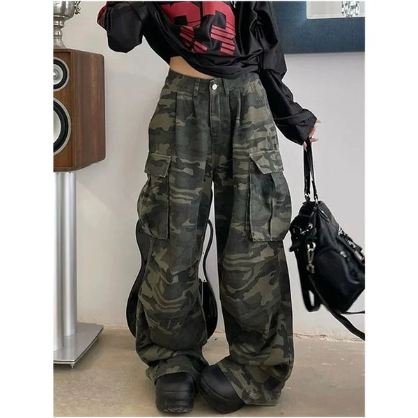 Baggy Jeans for Women High Waist Vintage Straight Wide Leg Denim Pants for Hip Hop Style Womens Jeans