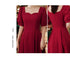 Elegant Red Midi Dress Women Summer Vintage Evening Party Dress Casual Fashion Formal Occasions One Piece Dress