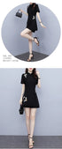 Women's Suit Chinese Style Outfits Matching Crop Top Shorts Two Piece Sets Summer Retro Cheongsam Lady Clothes