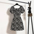 Floral Chiffon Mini Dress for Women with Puff Sleeves and Shirring Details