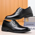 Leather Men Casual Shoes Breathable Formal Dress Shoes Lace-Up Non-Slip Driving Footwear