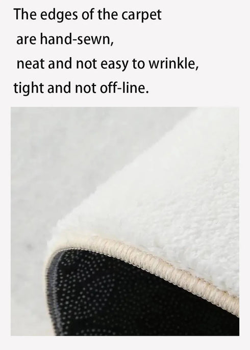 Artistic Luxury Large Living Room Carpet Comfortable Soft Bedroom Rug Minimalist Design