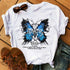 Womens Butterfly Tree Print Harajuku T-Shirt Casual Short Sleeve Summer Top