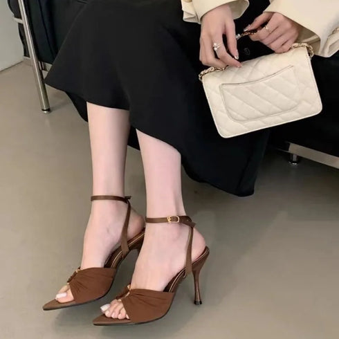 Sexy Super High Pointed Toe Stilettos Women Sandals