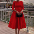 Elegant Women Party Dresses A Line with Waist Belt for Classy Office and Wedding Guests