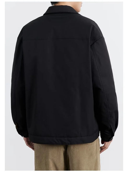 Men's Retro Colorblock Bomber Jacket with Pockets - Casual Autumn Baseball Uniform for Stylish Outfits