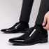 Elegant Lace-Up Oxfords for Men - PU Leather Formal Dress Shoes for Office, Weddings, and Casual Events - Luxury Pointed Toe Style