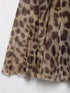 TRAF Women's Vacation Style Printed Silk Mesh V Neck Halter Mini Dress