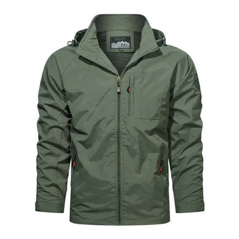Men's Breathable Waterproof Tactical Jacket for Outdoor Activities, Fishing, Hiking, and Camping - Windbreaker and Raincoat with Pockets