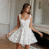 Modern Two Straps Full Lace Flower Short Mini Wedding Dresses