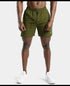 Men's Summer Gym Fitness Double-Decker 2 in 1 Shorts Sports Running Basketball Jogger Bottoms