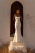 Kyoto White Strapless Mermaid Wedding Dress Pleated Formal