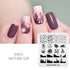 Nature-Inspired Nail Art Stamping Plate Set with Butterfly and Mountain Range Designs for DIY Manicure Enthusiasts