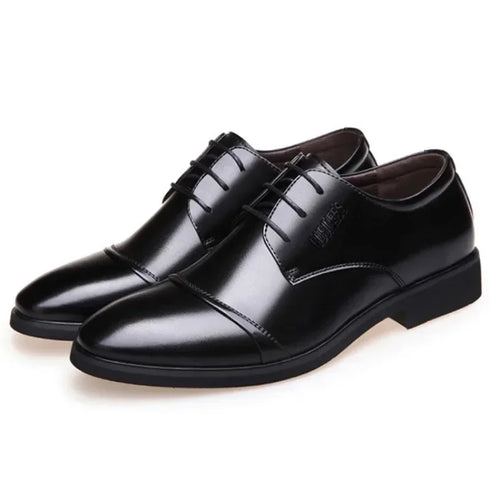 Handcrafted Men's Brogue Dress Shoes in Patent Calfskin Leather - Classic Lace-Up Oxford Style for Business and Formal Occasions