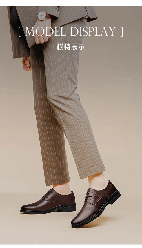 Genuine Leather Casual Business Shoes for Men Leisure Derby Footwear