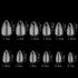 120Pcs Clear Frosted Stiletto, Almond, and Square Fake Nails - Full Coverage Gel X Coffin Manicure Tips for Stunning Autumn Nails