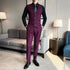 Fashion Business Casual Suit Set for Men with Vest and Trousers for Wedding