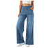 Wide Leg Pants For Women Baggy Silhouette Elastic Waist High Waist Stretch Casual Trousers Soft Fabric