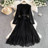 Hepburn Elegant Long Tweed Dresses Women Autumn Party Luxury Robe