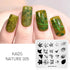 Nature-Inspired Nail Art Stamping Plate - Stainless Steel DIY Manicure Tool with Leaf and Umbrella Patterns for Stunning Nail Designs