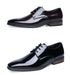 Luxury Designer Men's Oxfords - Lace-Up Patent Leather Pointed Dress Shoes for Formal Occasions and Business Events