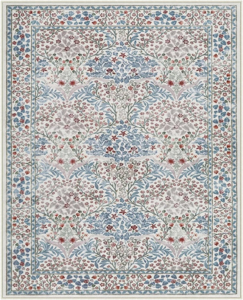 Large Machine Washable Bohemian Flower Carpet for Living Room and Bedroom Decoration