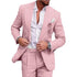 Elegant Men's Linen Suit Set - 2 Piece One Button Slim Fit for Smart Casual Events and Year-Round Style
