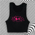 2000s Y2k Harajuku Crop Tops Gothic Letter Print Slim Stitch Graphic Tees Summer Streetwear