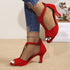 Sexy Fish Mouth Back Zipper High Heel Sandals Women